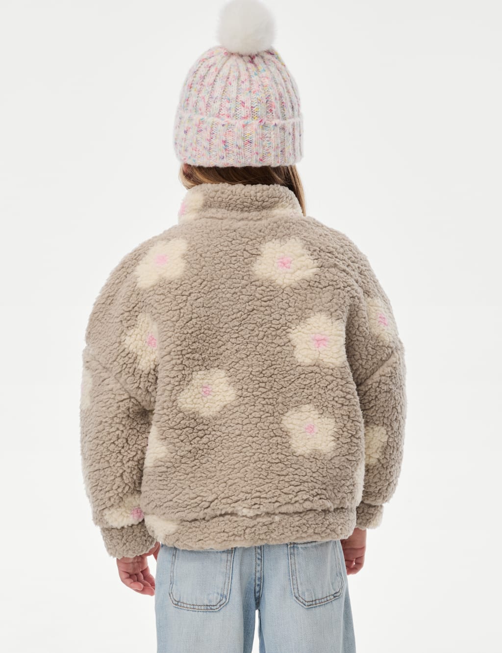 Borg Floral Half Zip Jacket 1 8 Yrs M S Collection M S