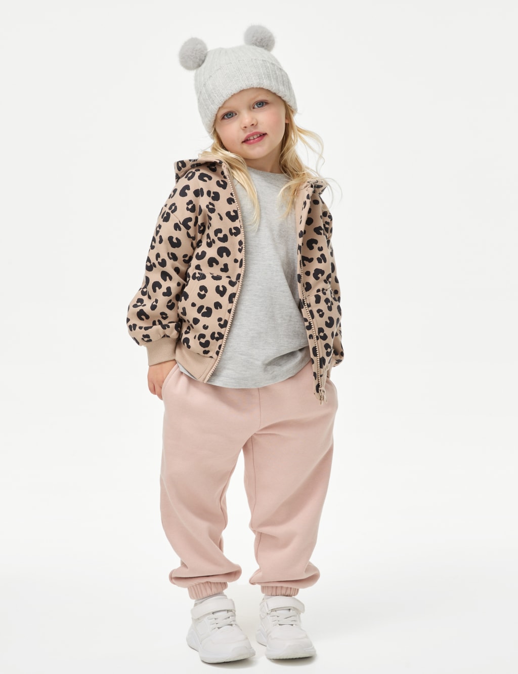 Cotton Rich Animal Print Zip Hoodie 2 8 Yrs M S Collection M S