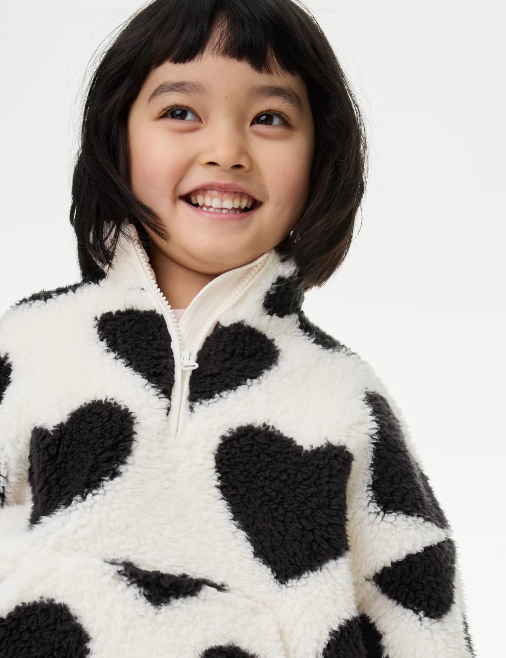 Heart Print Borg Jacket (12 Mths-8 Yrs) 4 of 6