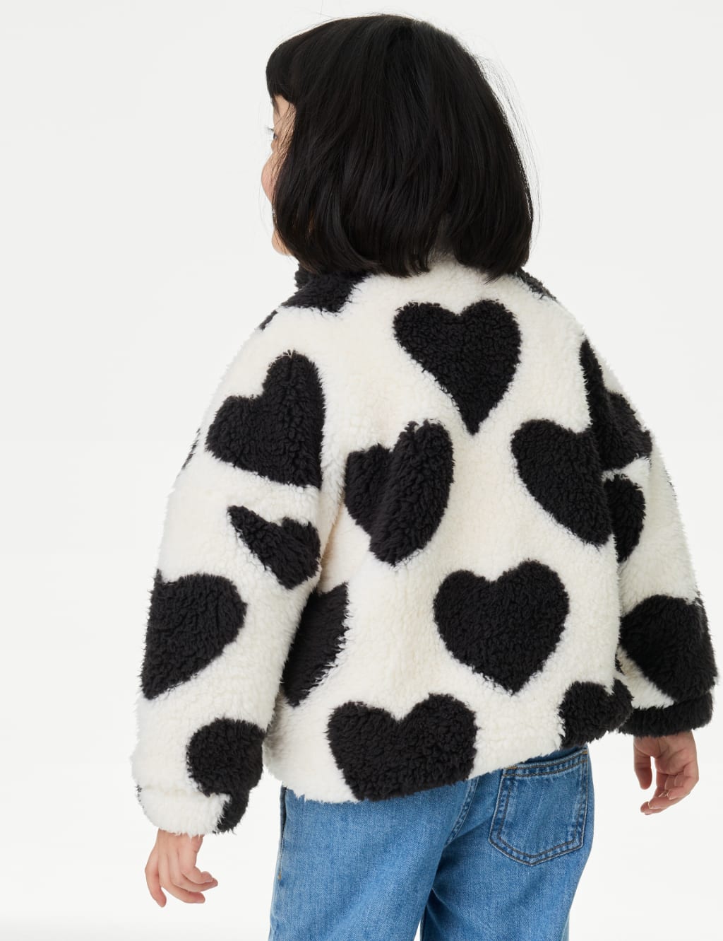 Heart Print Borg Jacket (12 Mths-8 Yrs) 5 of 6