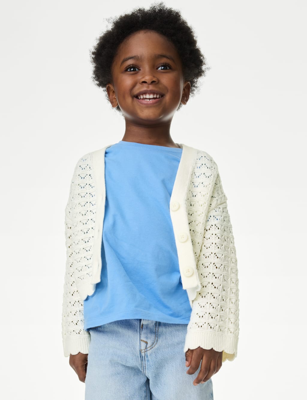 Pure Cotton Knitted Cardigan (2-8 Yrs) 1 of 5
