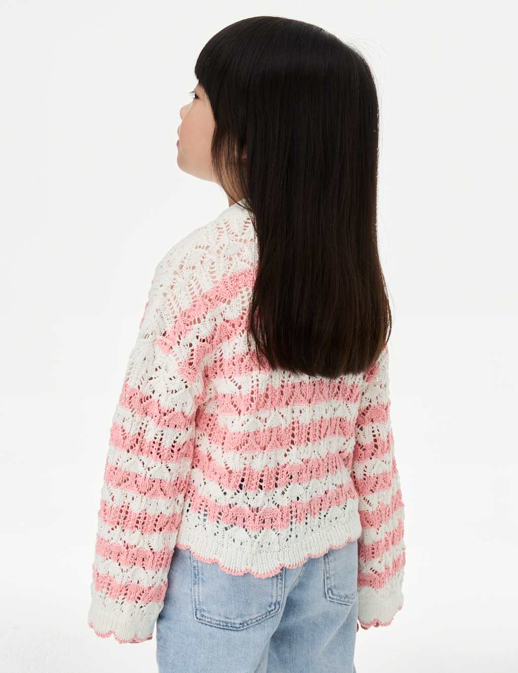 Cotton Blend Striped Cardigan (2-8 Yrs) 5 of 5