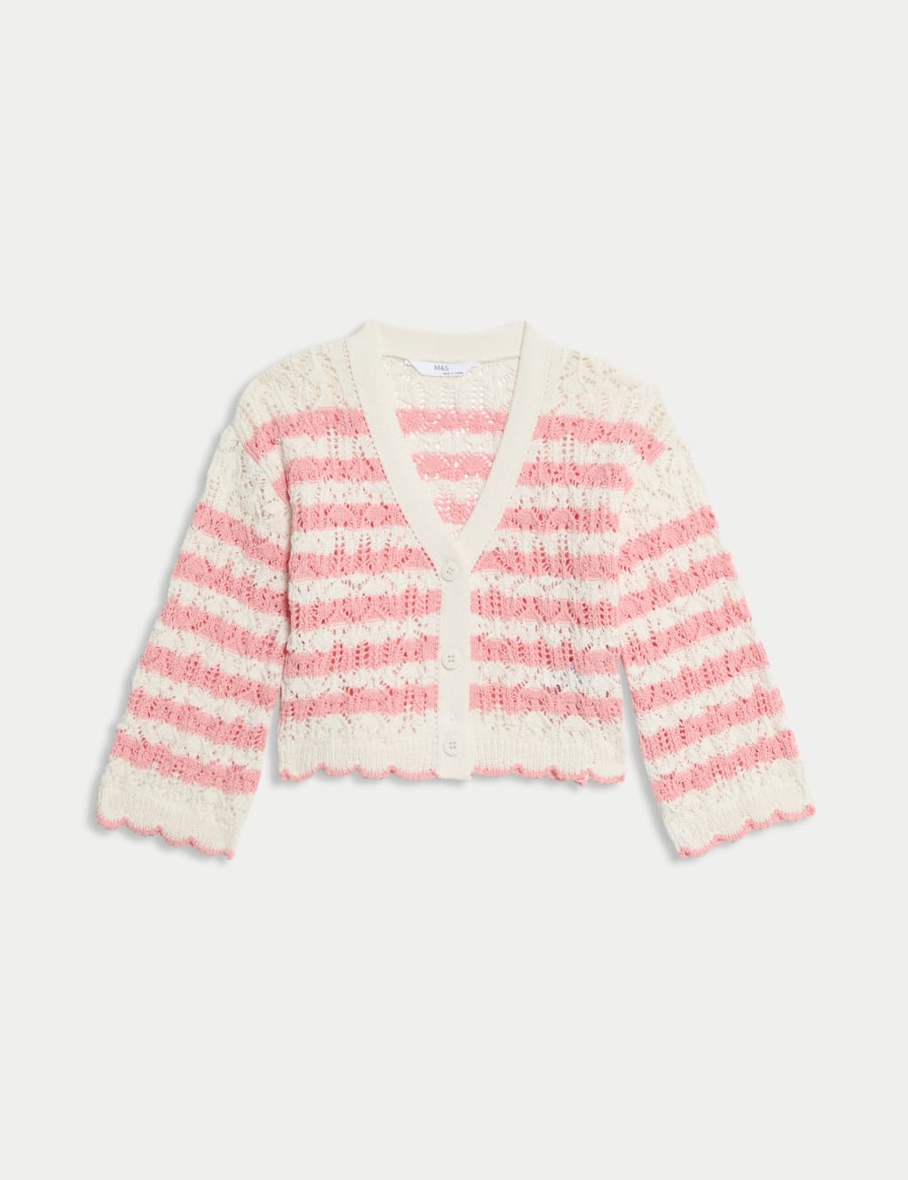 Cotton Blend Striped Cardigan (2-8 Yrs) 2 of 5