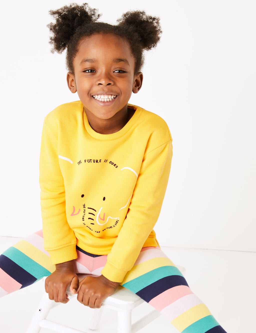 Cotton Rich Elephant Print Sweatshirt (2-7 Years) 1 of 4