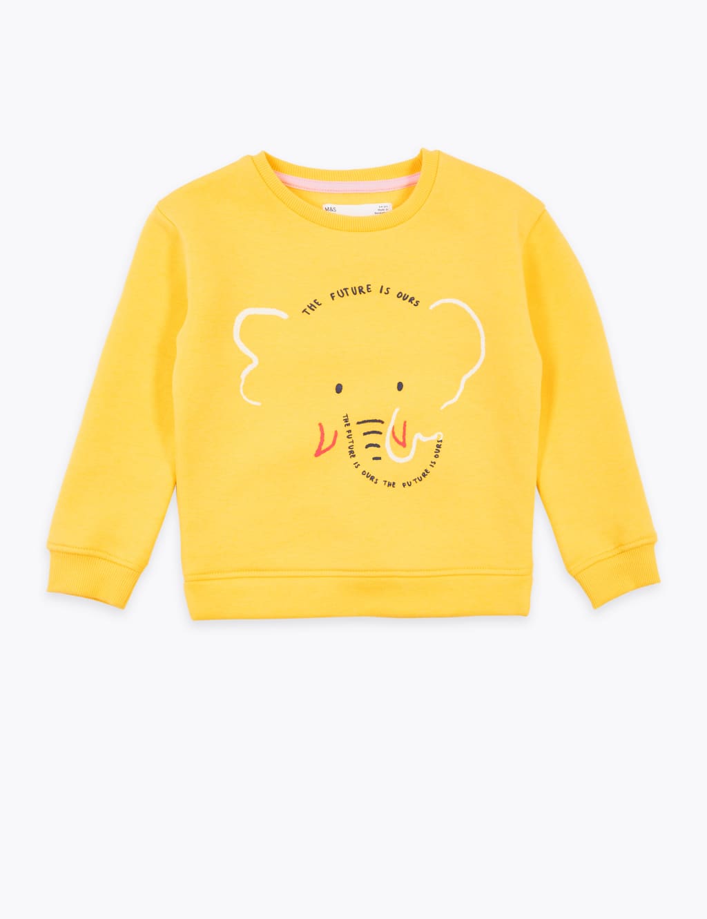 Cotton Rich Elephant Print Sweatshirt (2-7 Years) 2 of 4