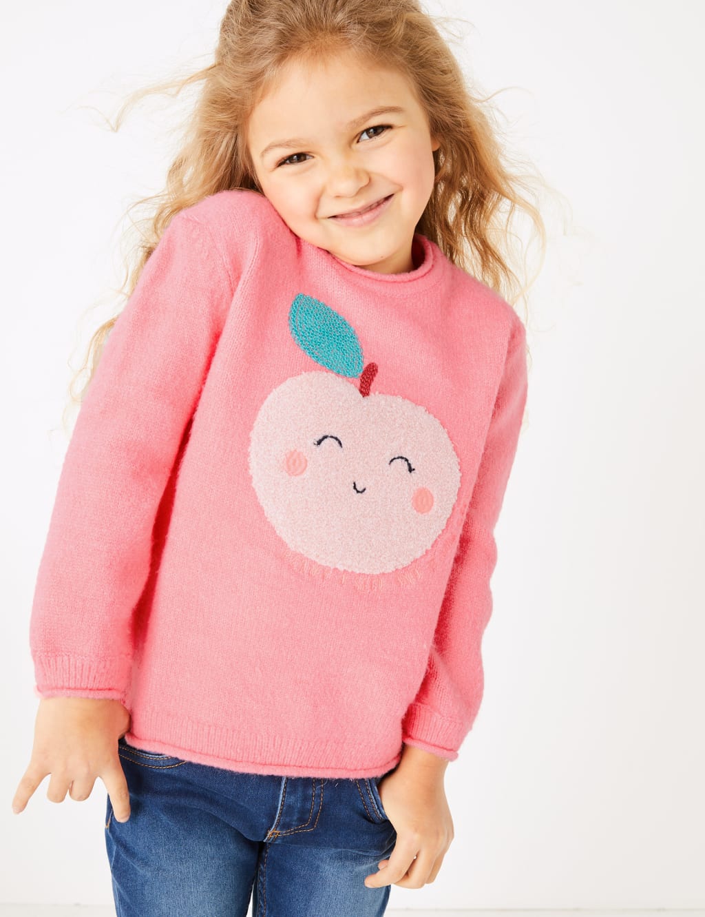 Sequin Apple Jumper (2-7 Years) 1 of 4