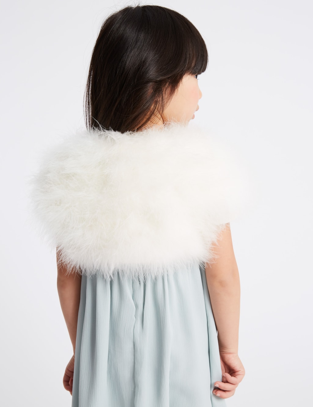 Pure Cotton Marabou Shrug (3-16 Years) 2 of 3