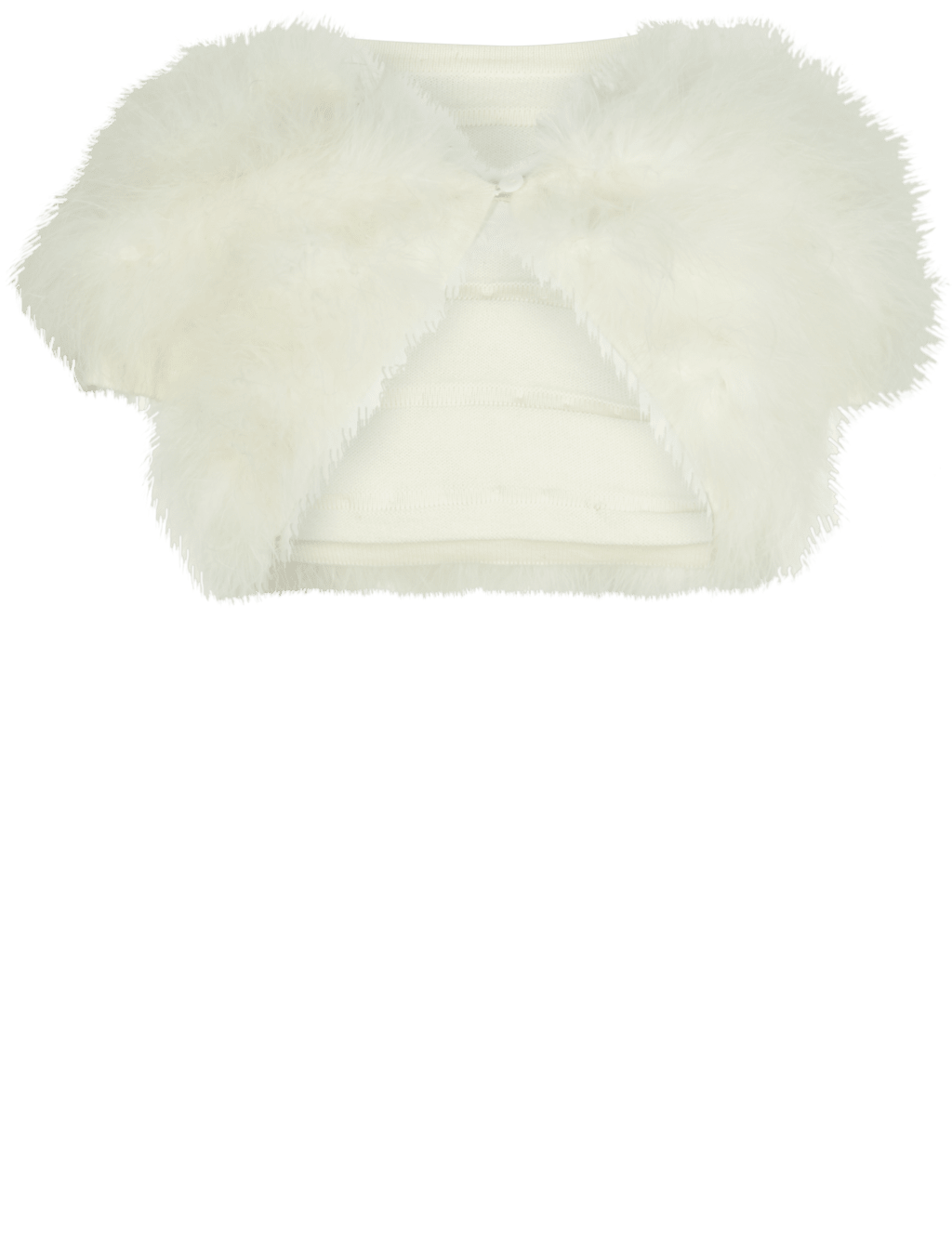 Pure Cotton Marabou Shrug (3-16 Years) 3 of 3