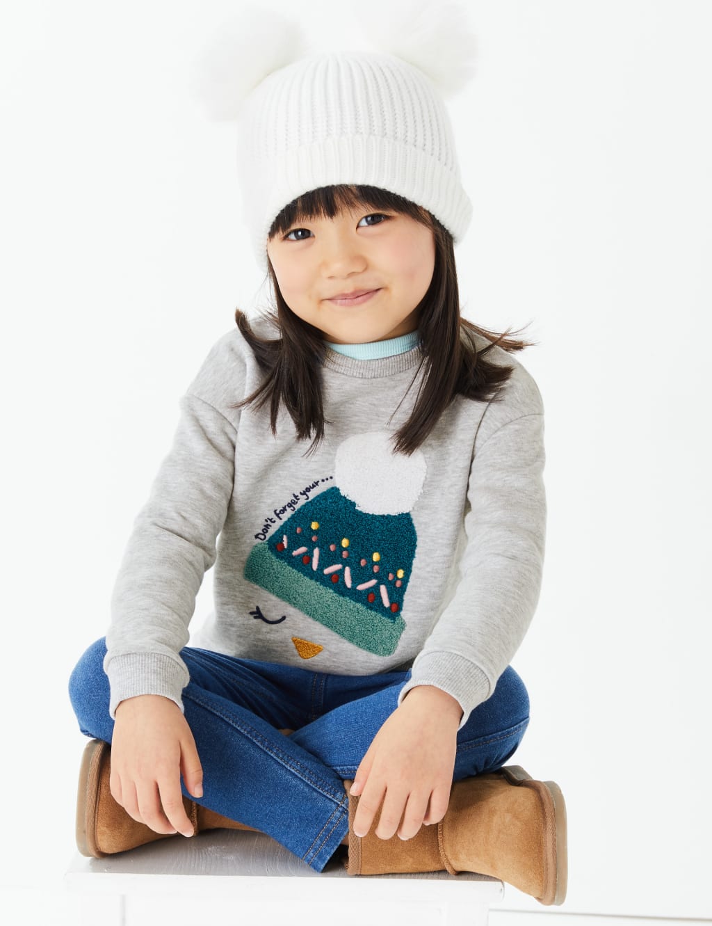 Bobble Hat Print Jumper (3 Months - 7 Years) 1 of 4