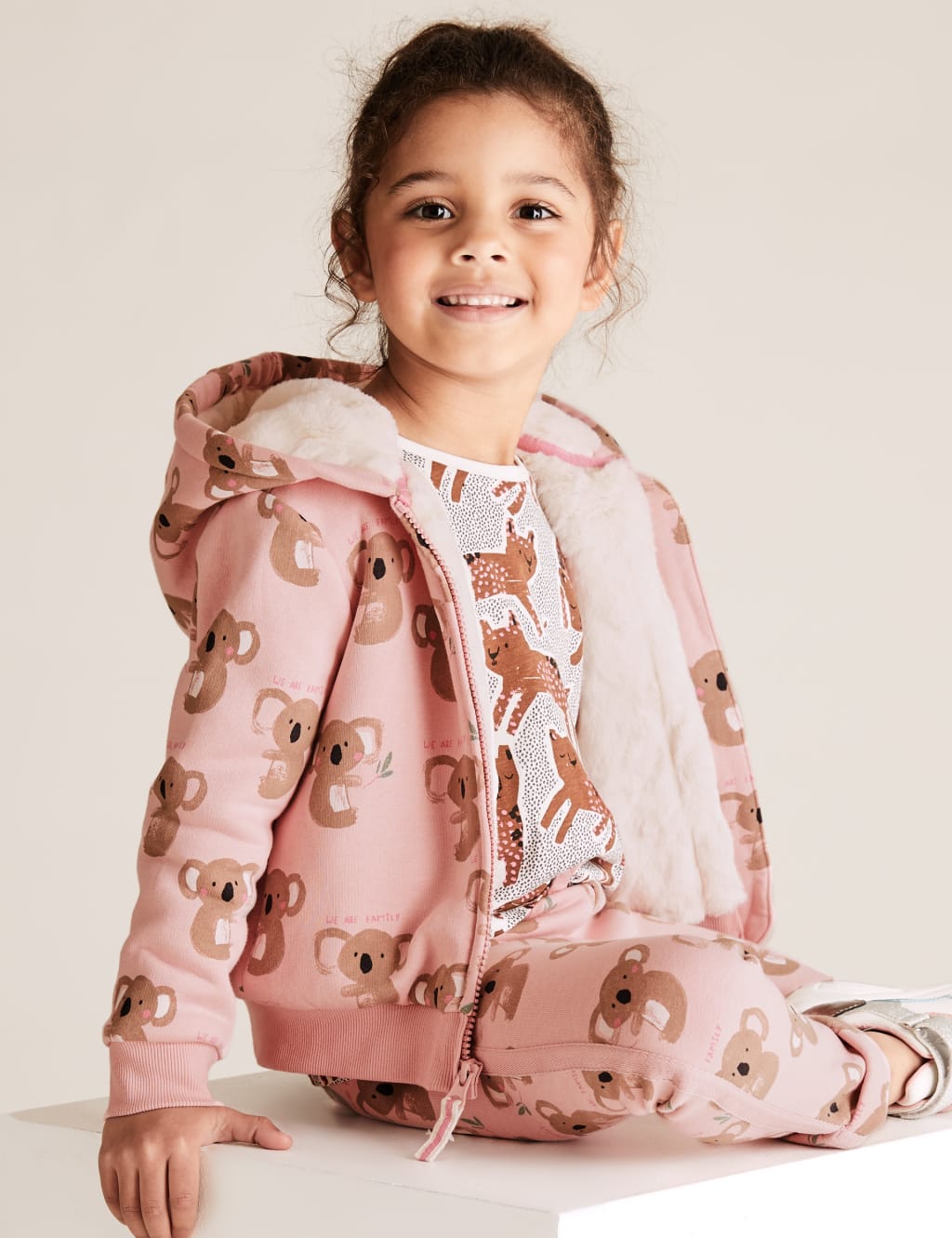 Cotton Koala Print Hoodie (2-7 Yrs) 1 of 5