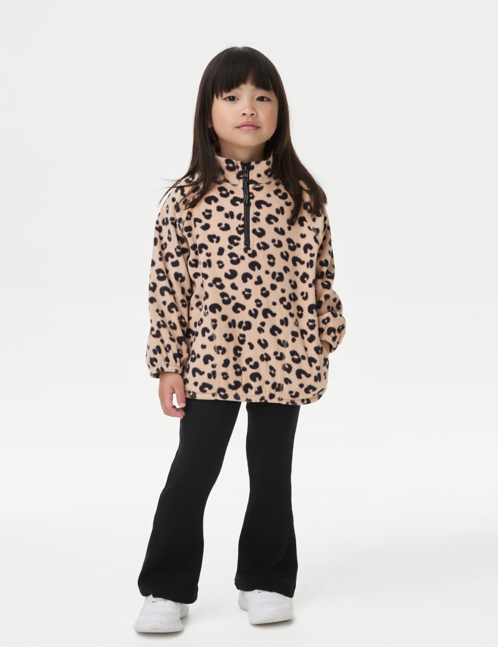Printed fleece leggings clearance