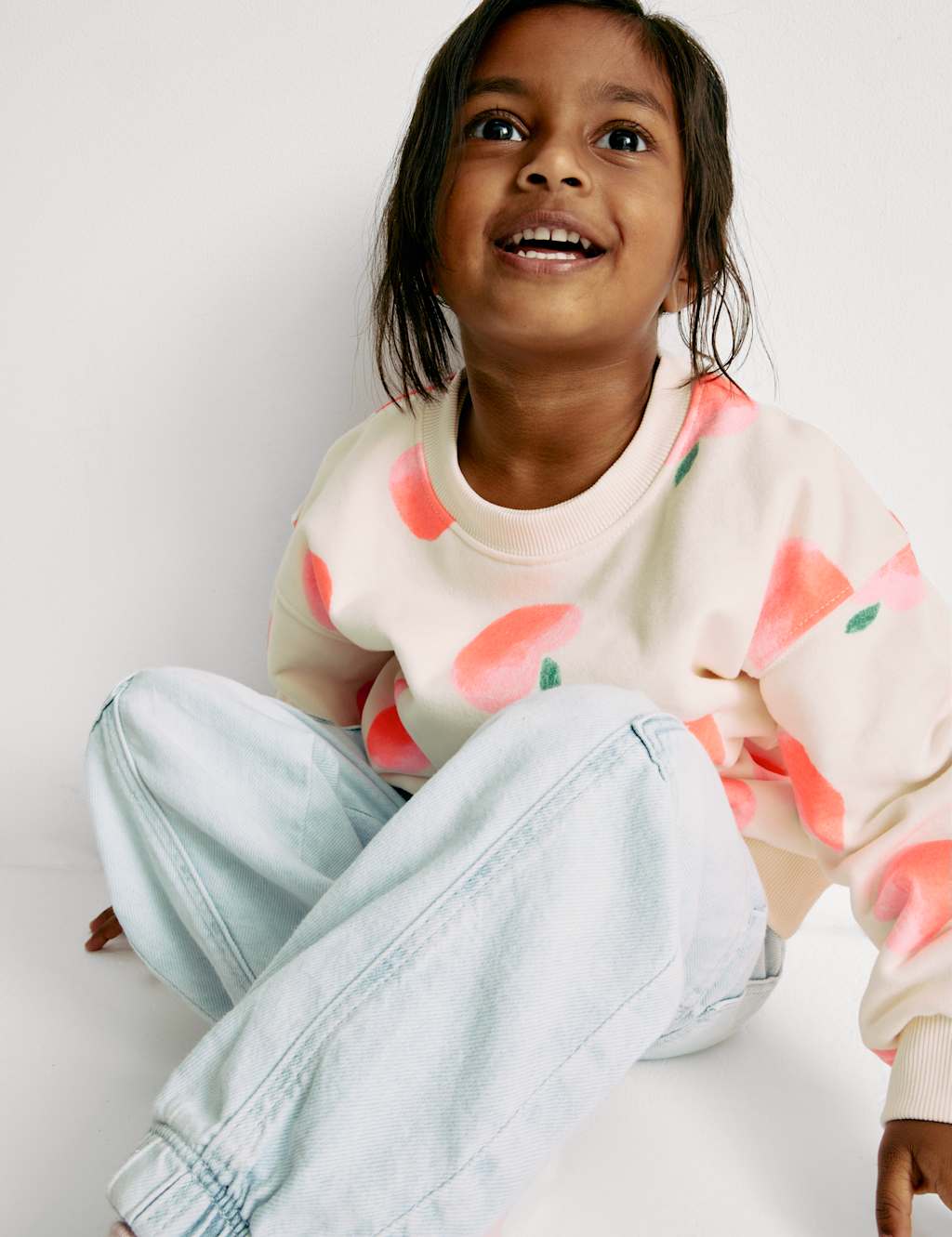 Cotton Rich Peach Sweatshirt (2-8 Yrs) 5 of 6