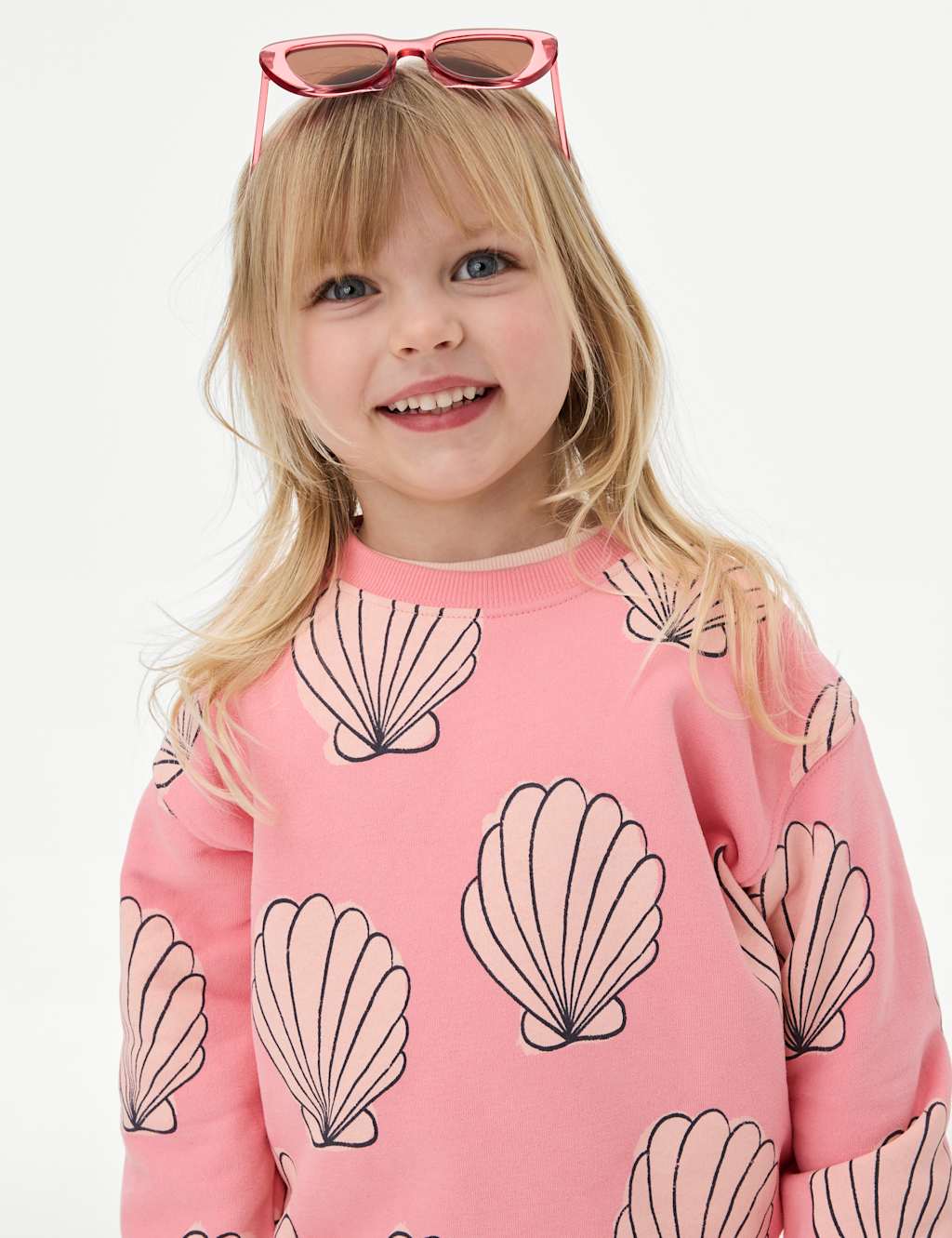 Cotton Rich Shell Print Sweatshirt (2-8 Yrs) 3 of 5