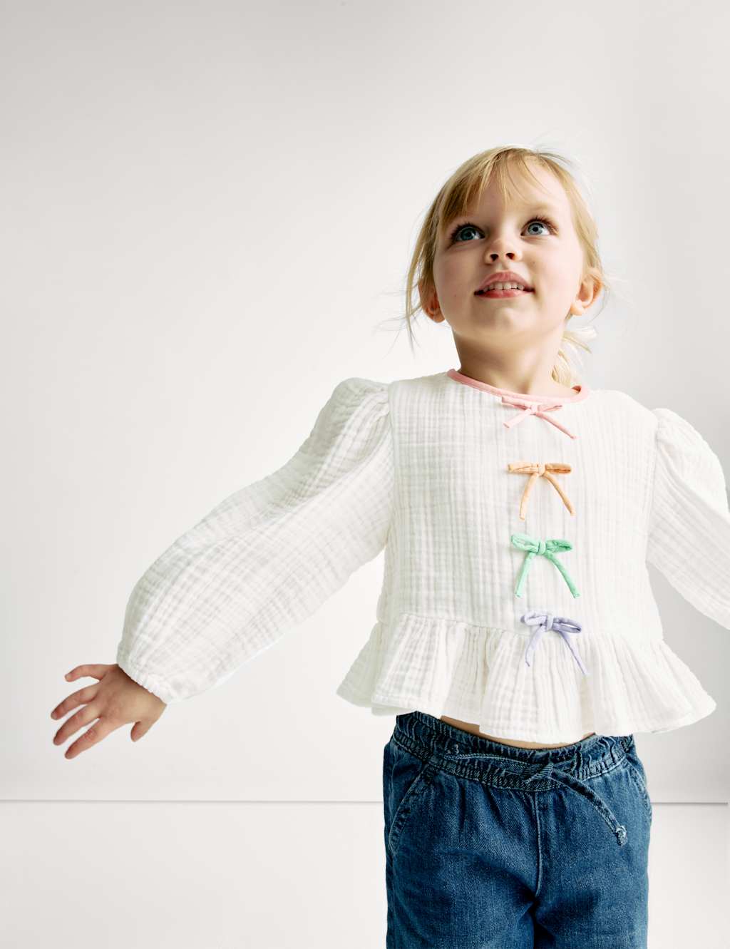 Pure Cotton Bow Top (2-16 Yrs) 1 of 8