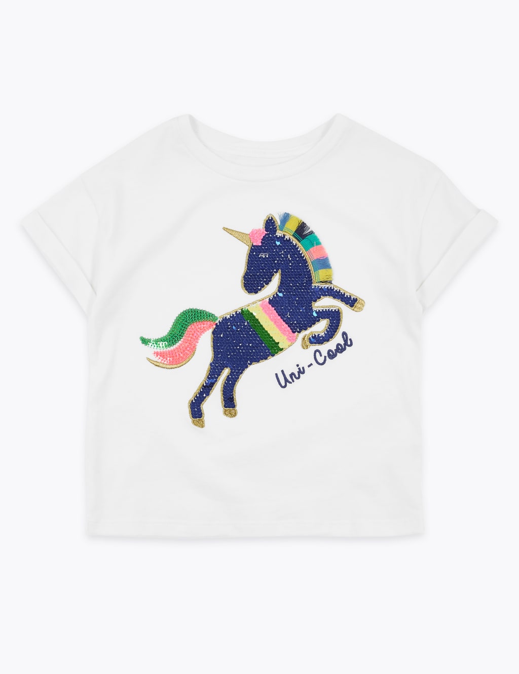 Reversible sequin shirt unicorn top