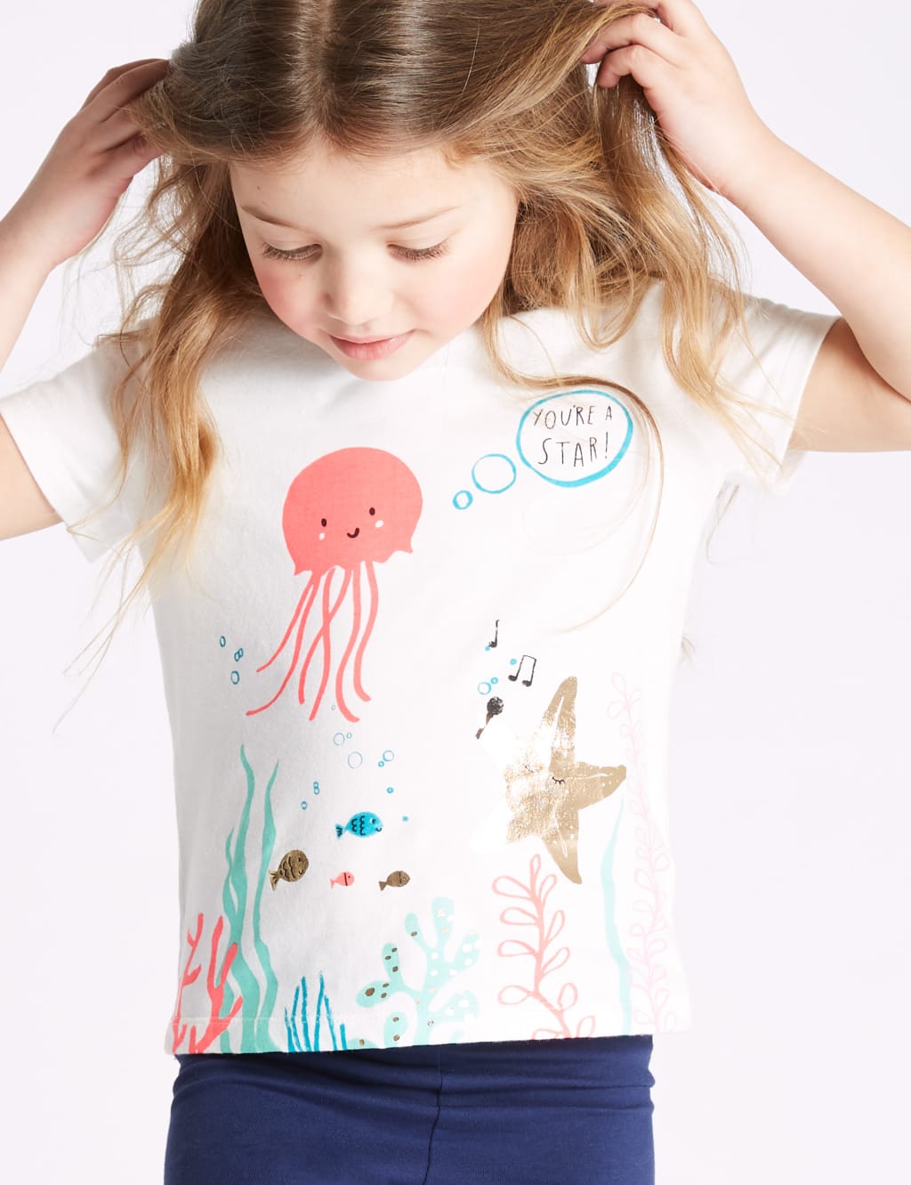 Pure Cotton Jellyfish T-Shirt (3 Months - 7 Years) 1 of 3