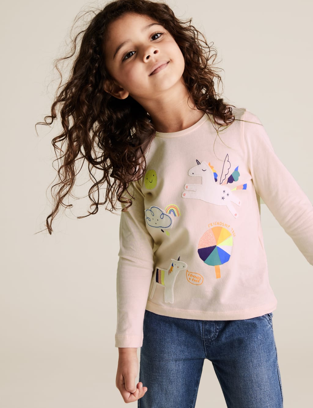 3pk Pure Cotton Unicorn Tops (2-7 Yrs) 2 of 5