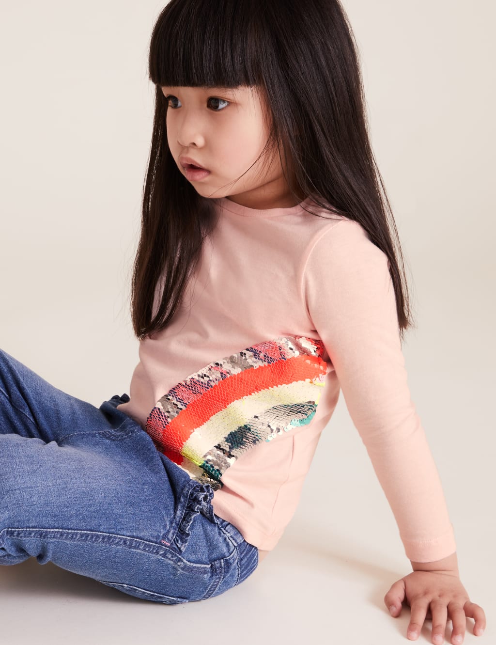 Pure Cotton Rainbow Reversible Sequin Top 3 of 6