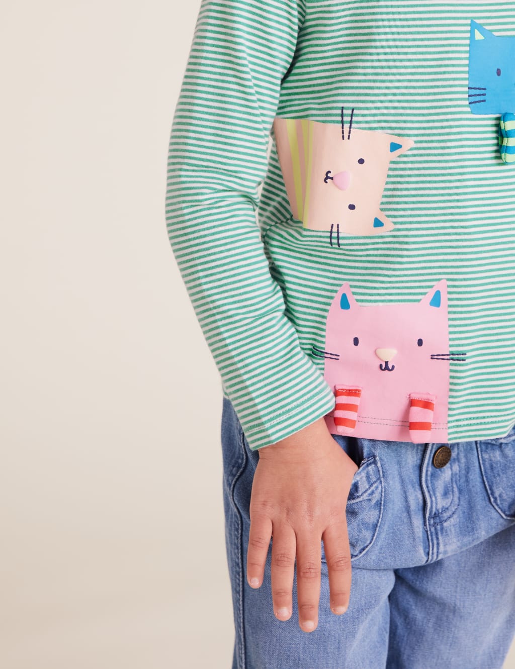 Pure Cotton Cat Print Top (2-7 Yrs) 3 of 4