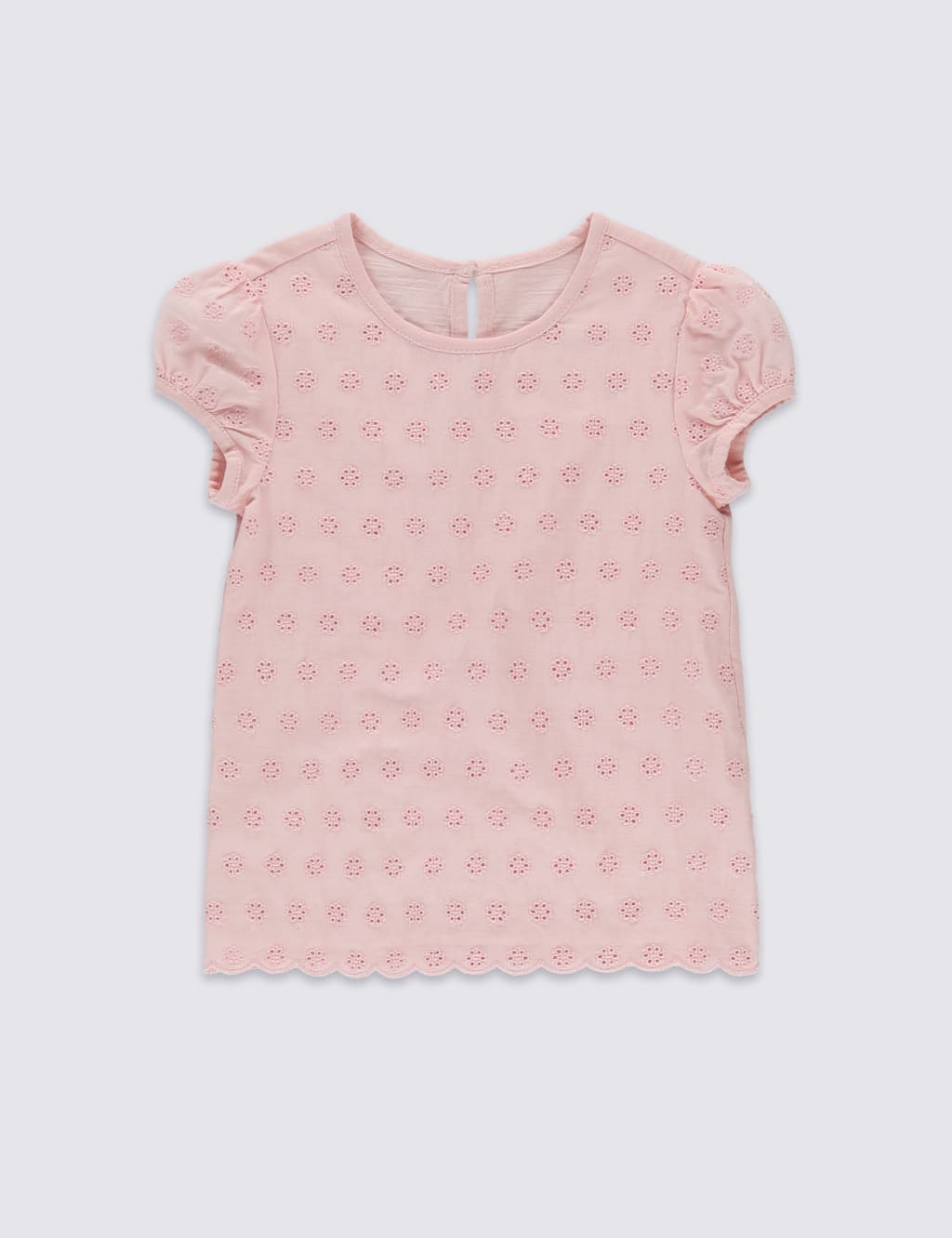 Pure Cotton Broderie Top (1-7 Years) 2 of 3