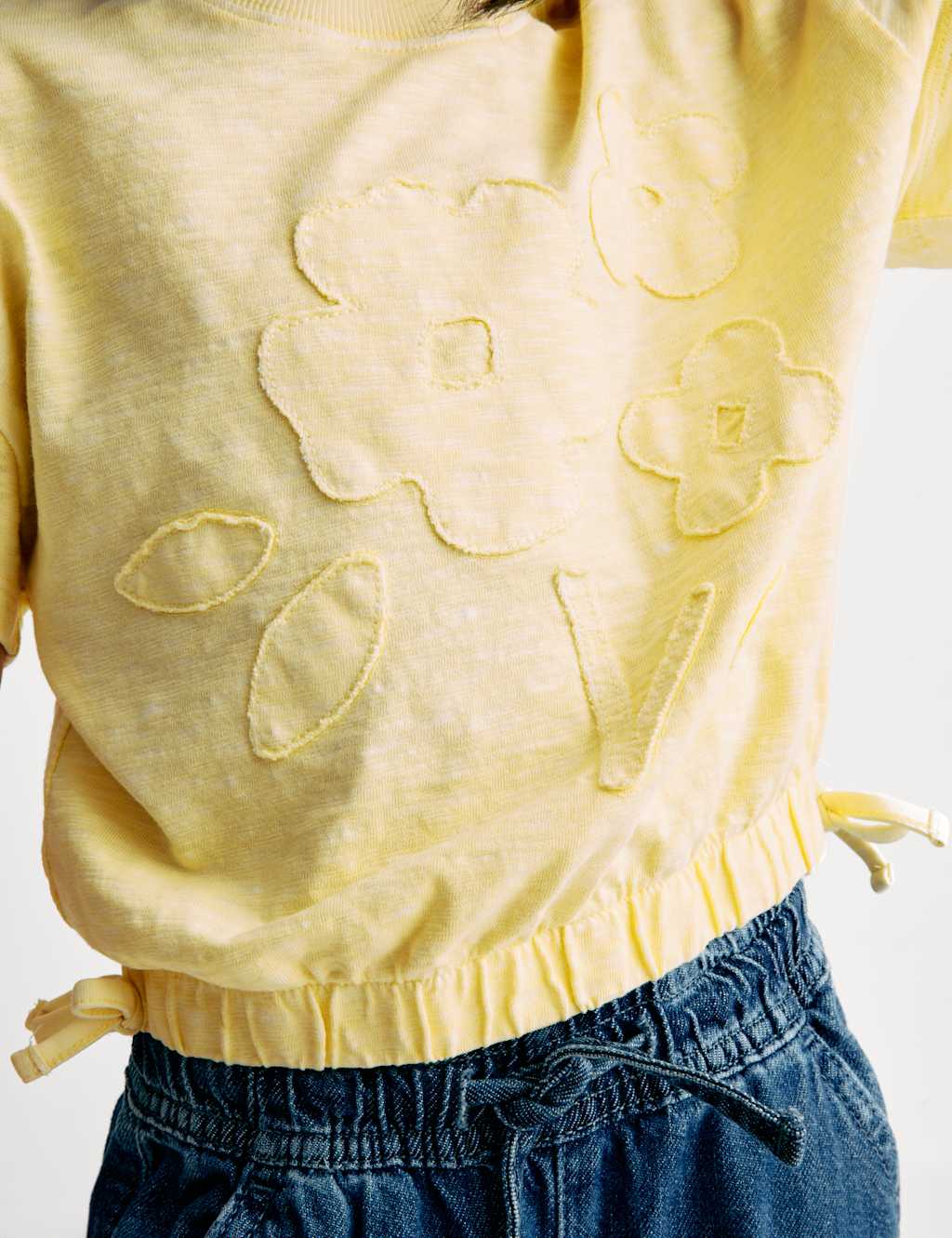 Pure Cotton Flower T-Shirt (2-8 Yrs) 4 of 8