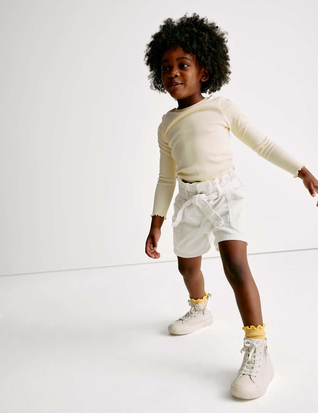 Pure Cotton Denim Paper Bag Shorts (2-8 Yrs) 6 of 7