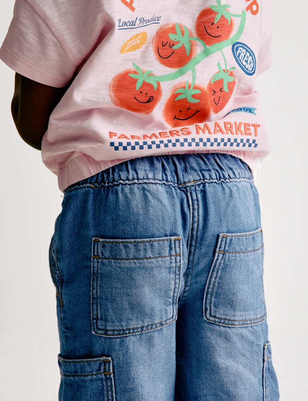 Denim Cuffed Cargo Jeans (2-8 Yrs) 3 of 7