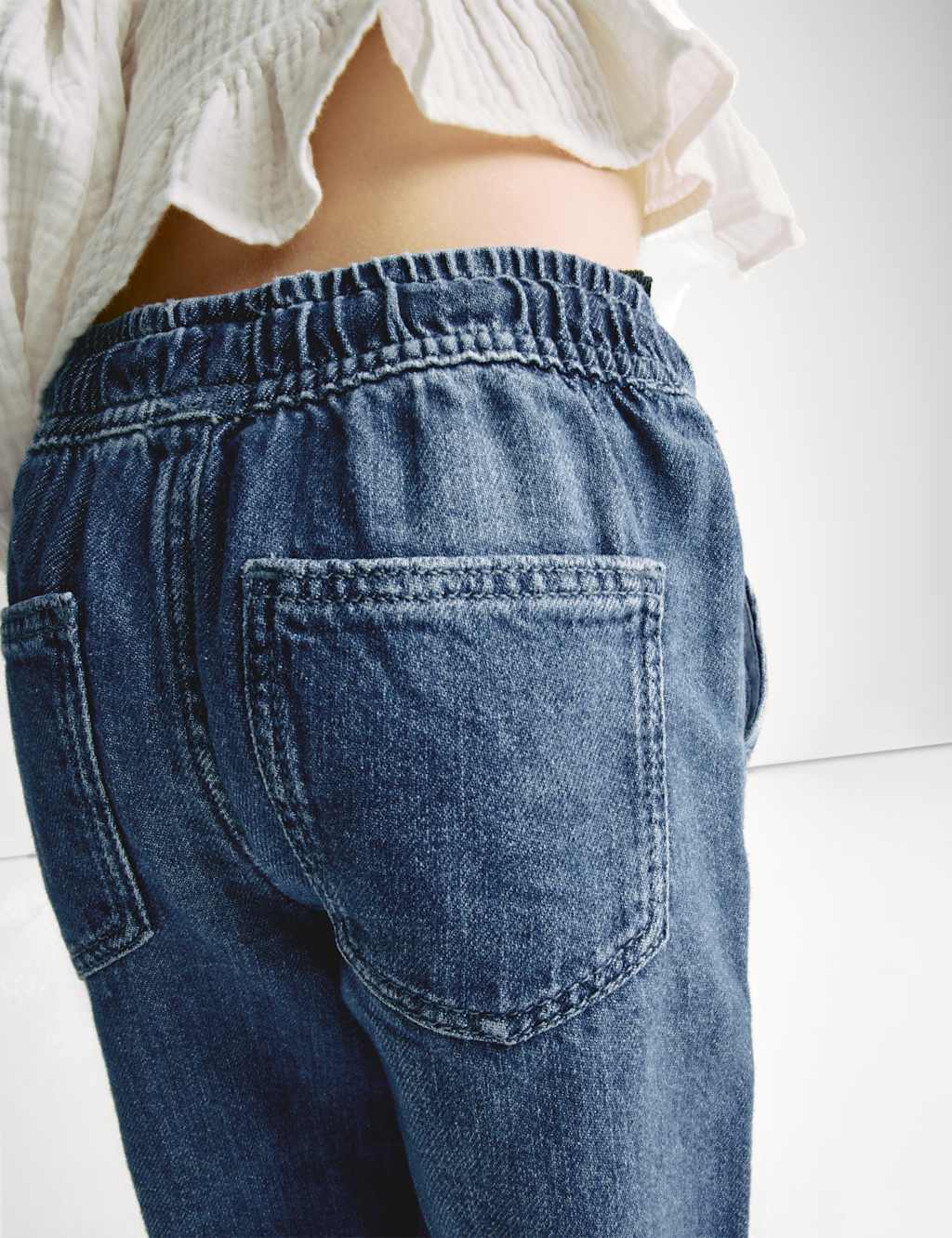 Wide Leg Elasticated Waist Jeans (2-8 Yrs) 6 of 7