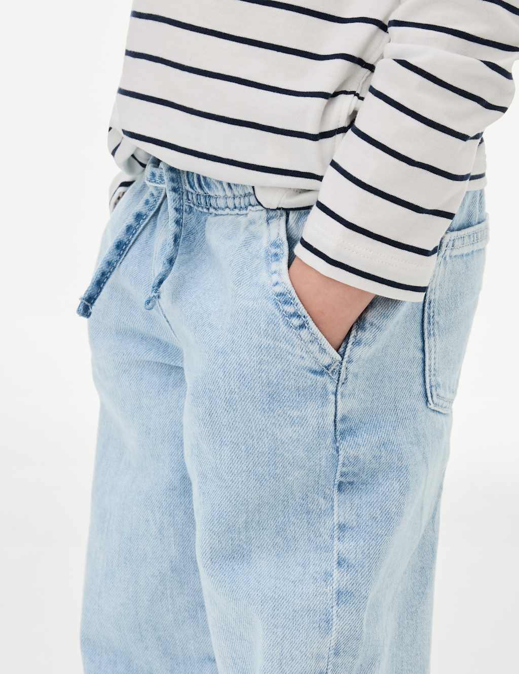 Wide Leg Elasticated Waist Jeans (2-8 Yrs) 3 of 5