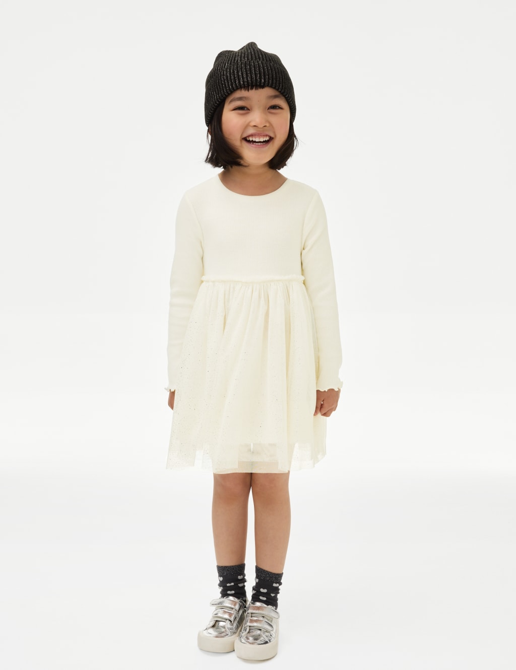 Cotton Rich Tulle Glitter Dress 1 8 Yrs