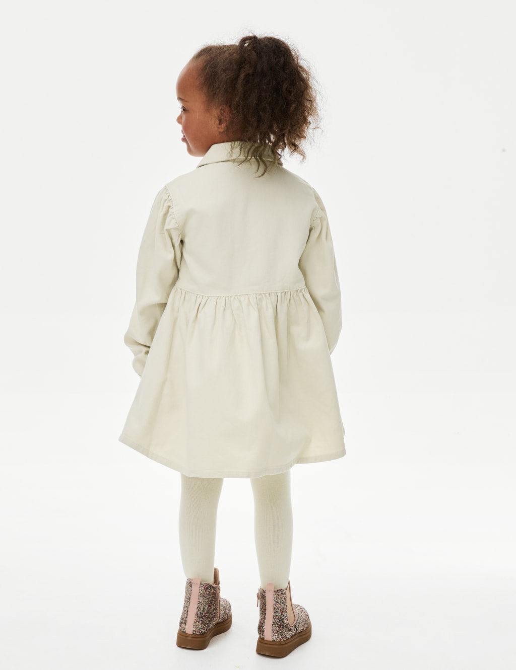 Denim dress with tights deals