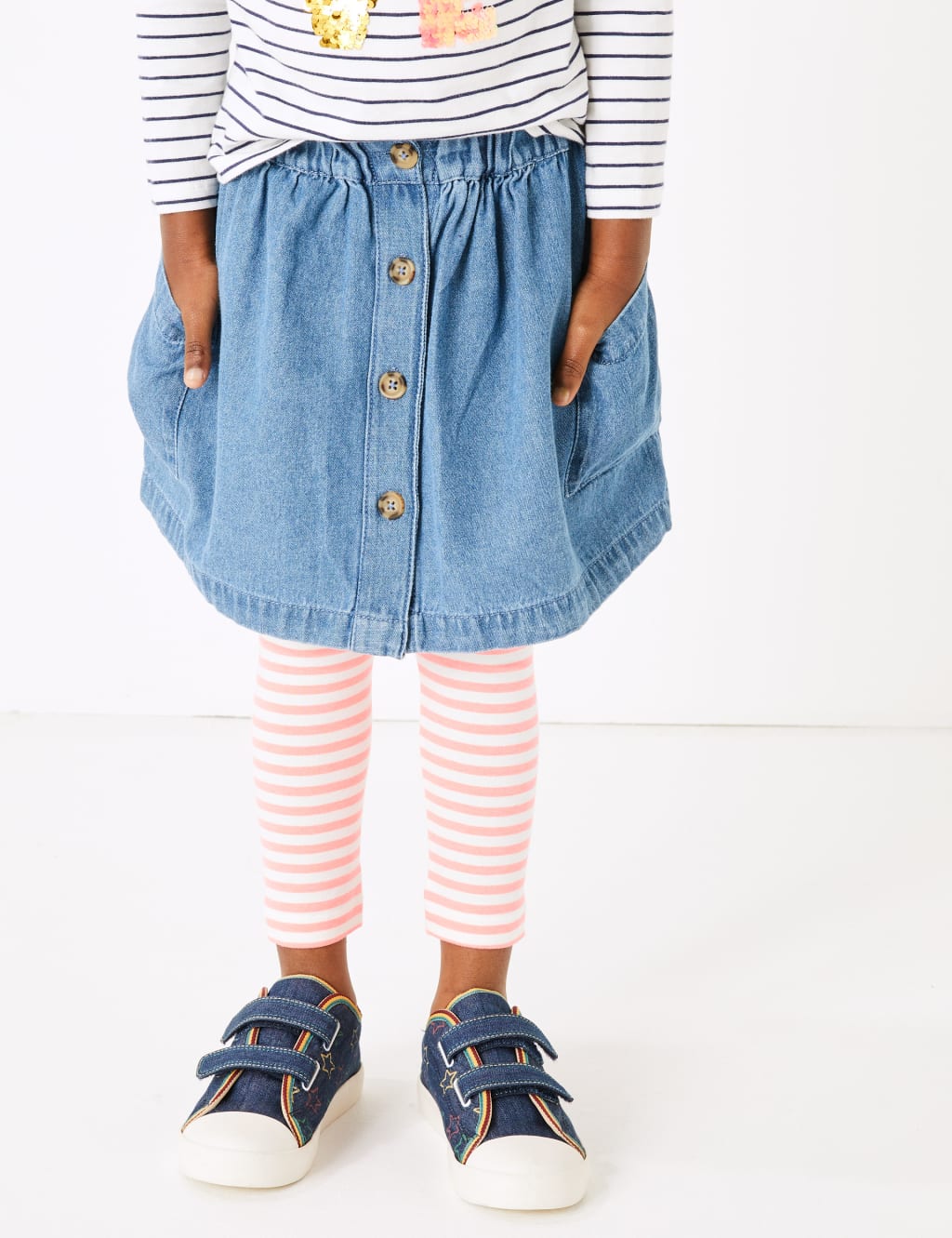 Chambray Button Up Skirt (2-7 Years) 4 of 5