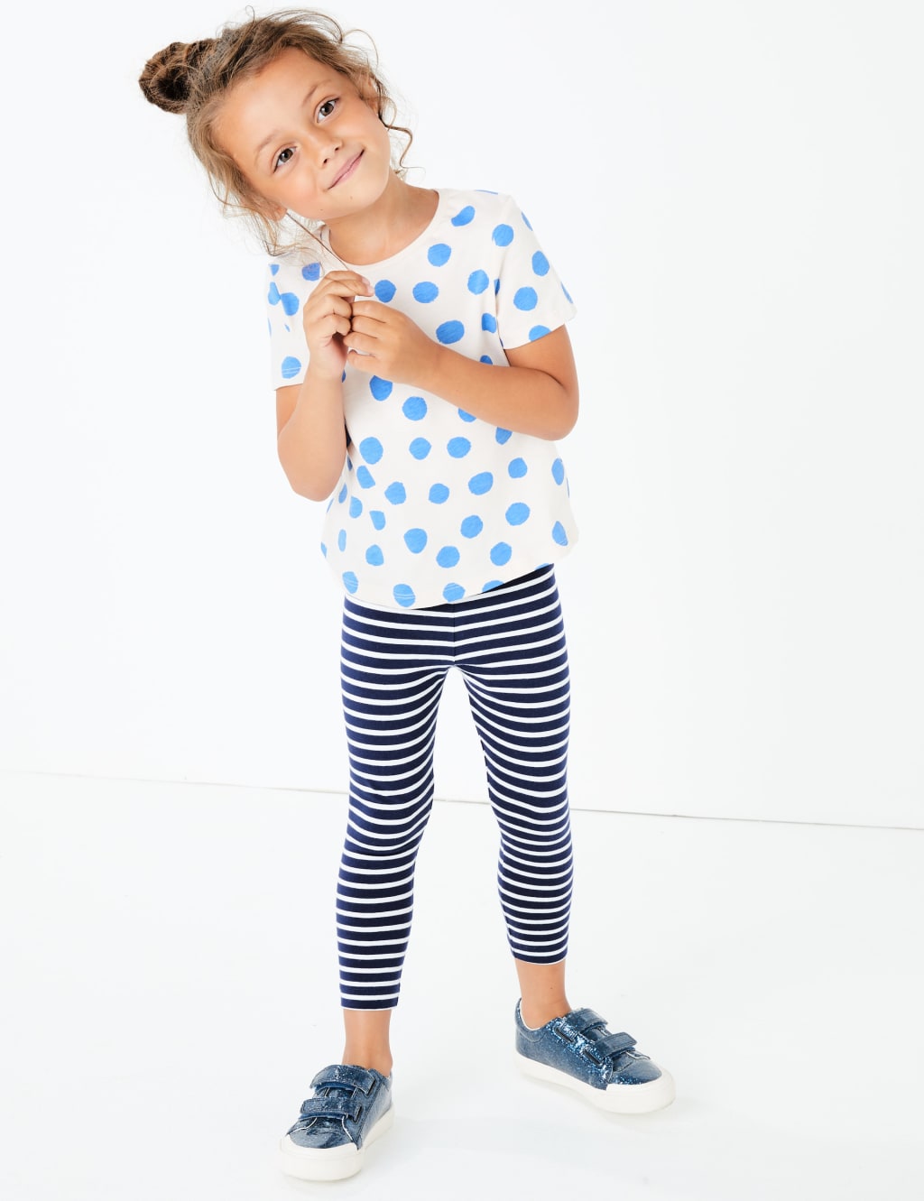 Cotton Striped Leggings (3 Mths - 7 Yrs) 1 of 5