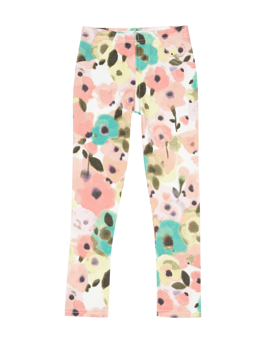 Cotton Rich Floral Jeggings with StayNEW™ (1-7 Years) 2 of 3