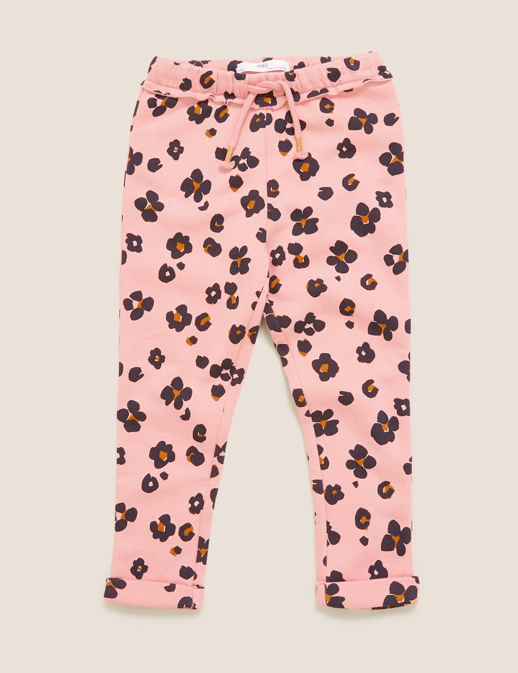 Girls leopard joggers best sale