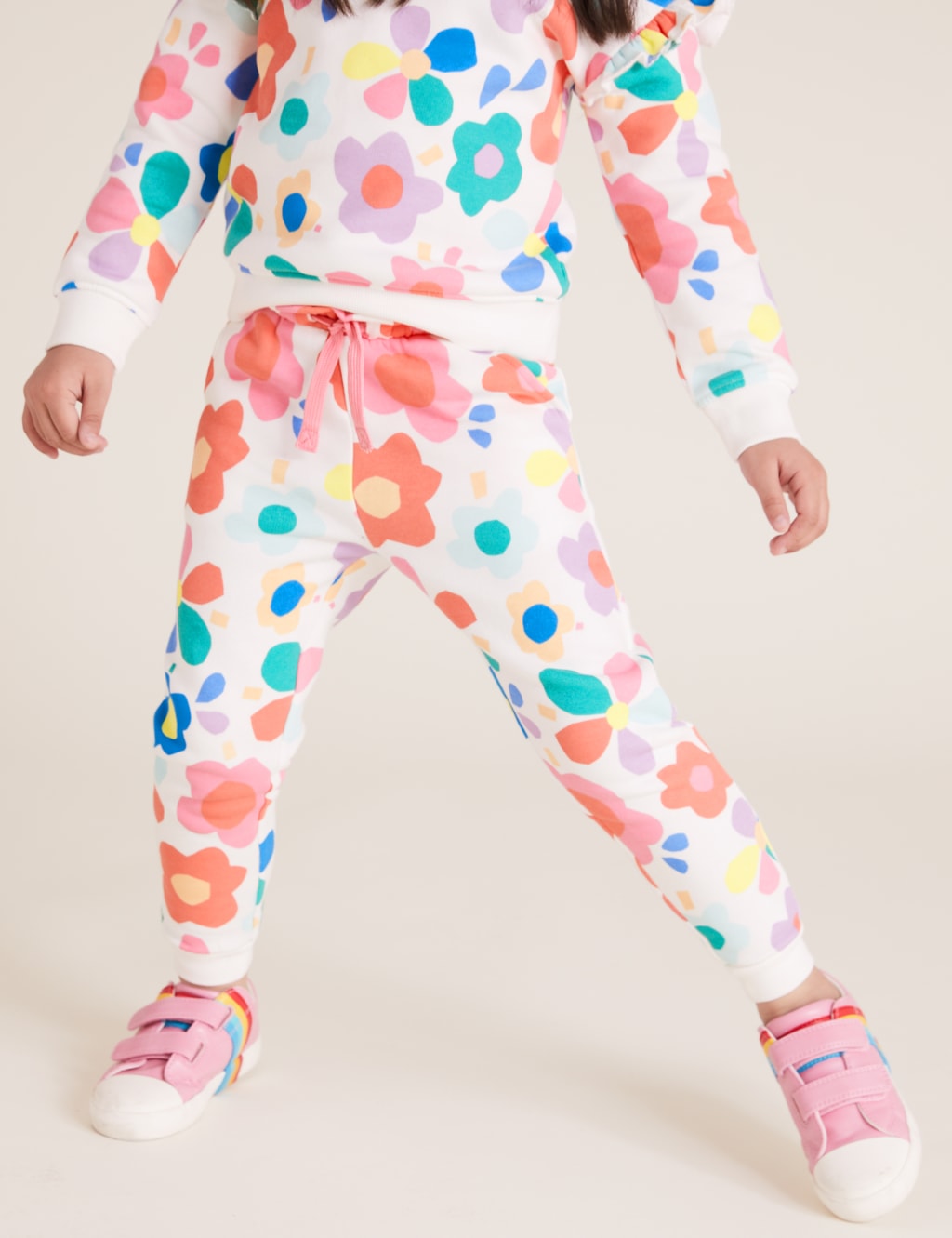 Cotton Floral Print Joggers (2-7 Yrs) 4 of 5