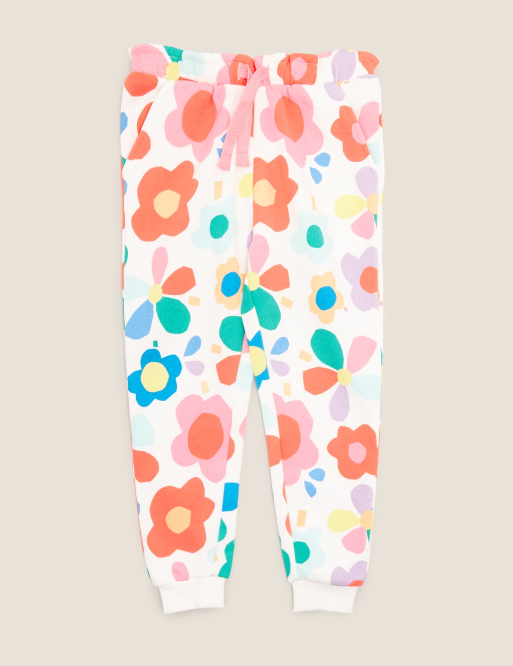 Cotton Floral Print Joggers (2-7 Yrs) 2 of 5
