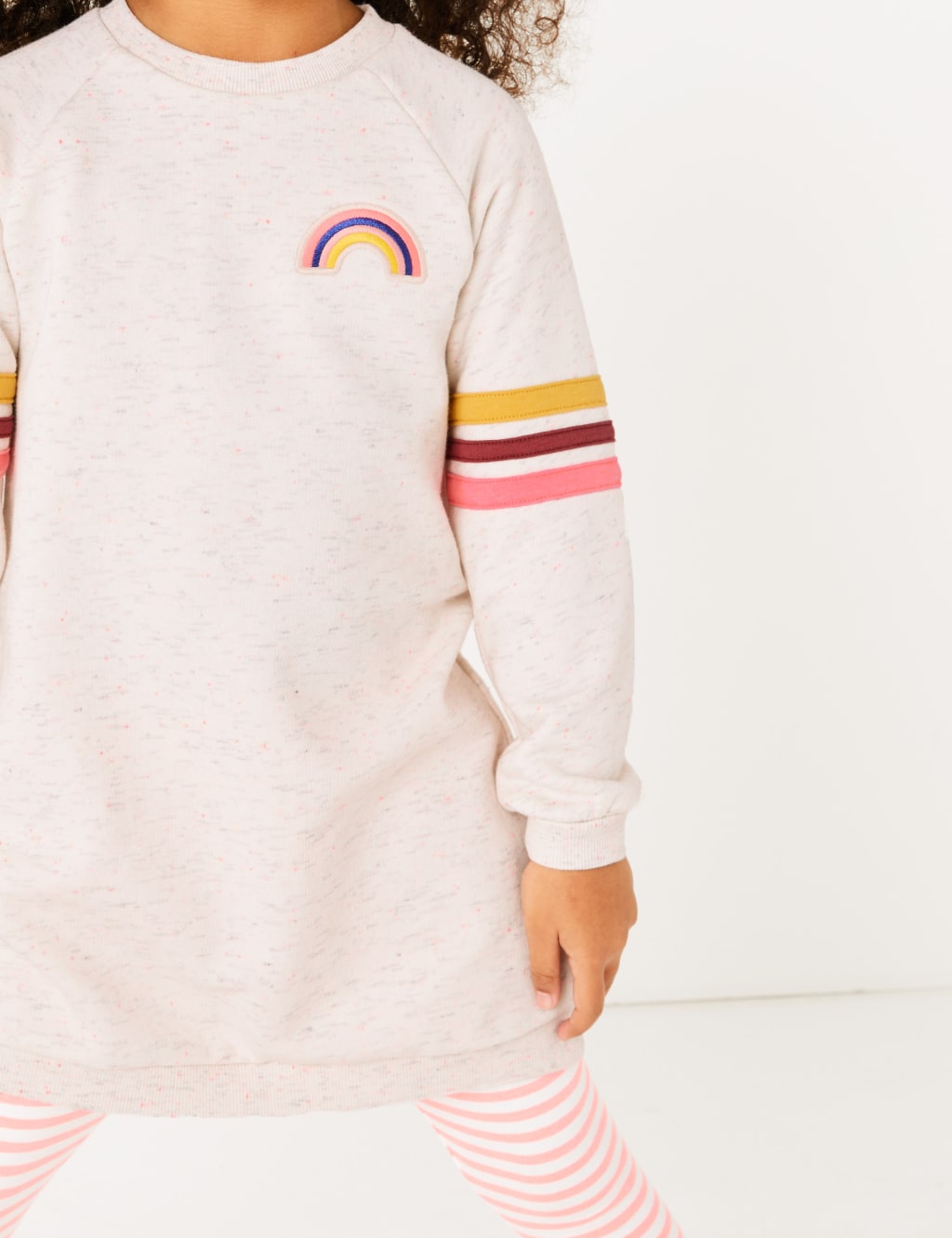 Embroidered Rainbow Badge Sweat Dress (2-7 Years) 3 of 4