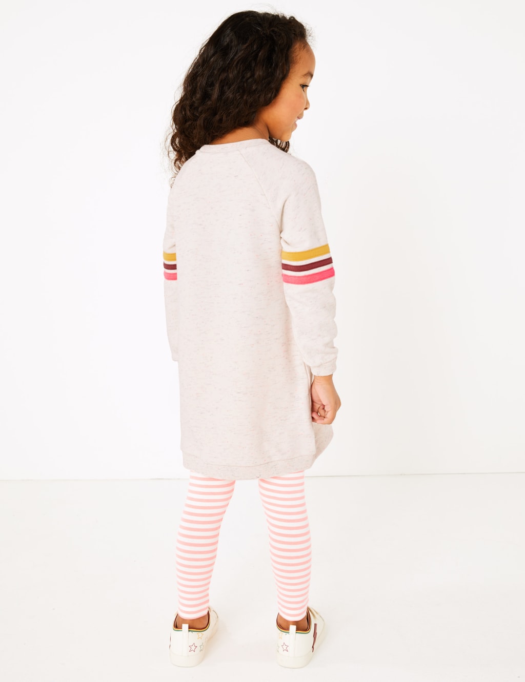 Embroidered Rainbow Badge Sweat Dress (2-7 Years) 4 of 4