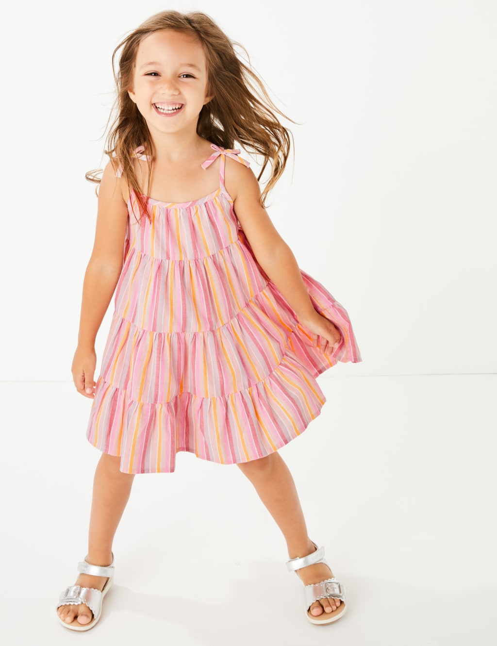 Cotton Rich Tiered Cami Dress (2-7 Yrs) 1 of 4
