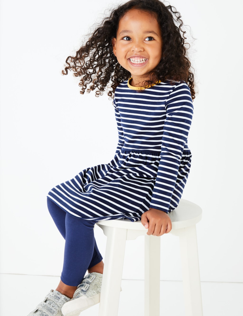 Pure Cotton Nautical Striped Dress (3 Months - 7 Years) 1 of 4