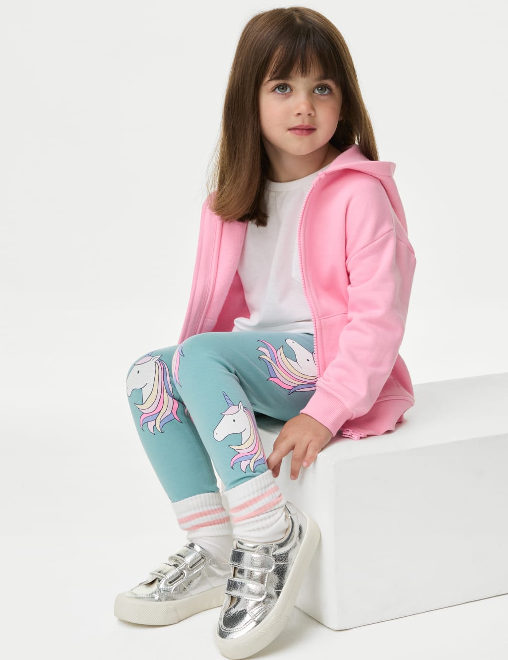 Cotton Rich Unicorn Leggings 2 8 Yrs M S Collection M S