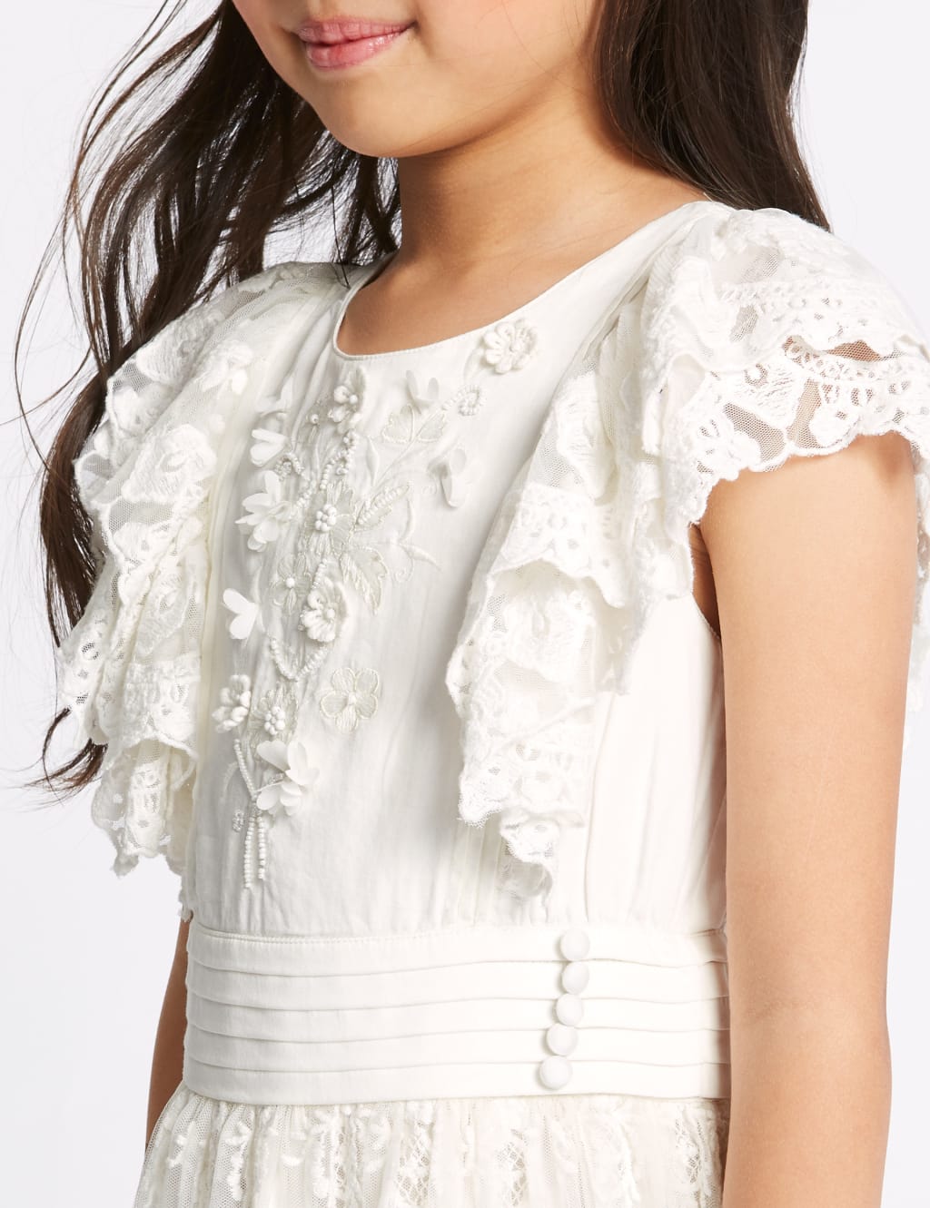 Pure Cotton Lace Dress (3-16 Years) 4 of 6