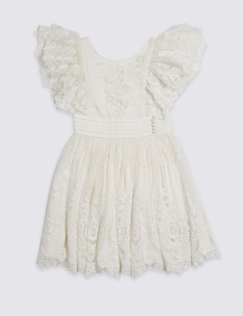 Pure Cotton Lace Dress (3-16 Years) 2 of 6