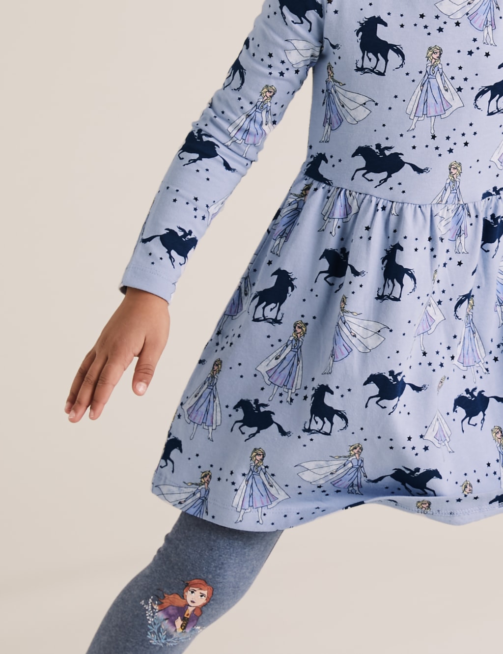 Pure Cotton Disney Frozen Print Dress 2 10 Yrs M S