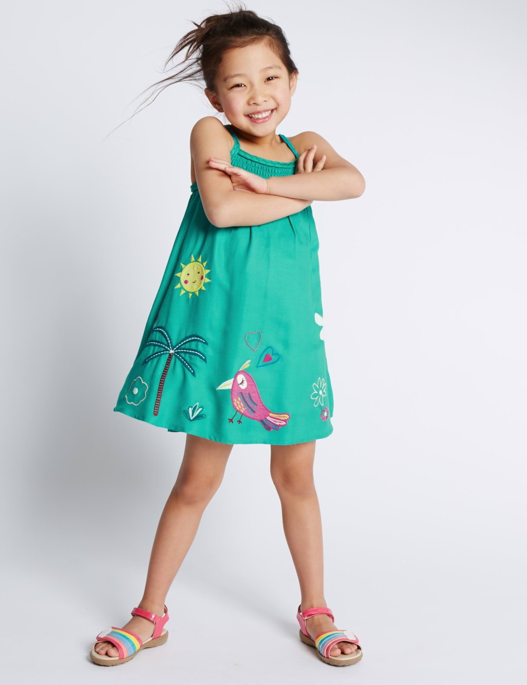 Strappy Appliqué Dress (1-7 Years) 1 of 3