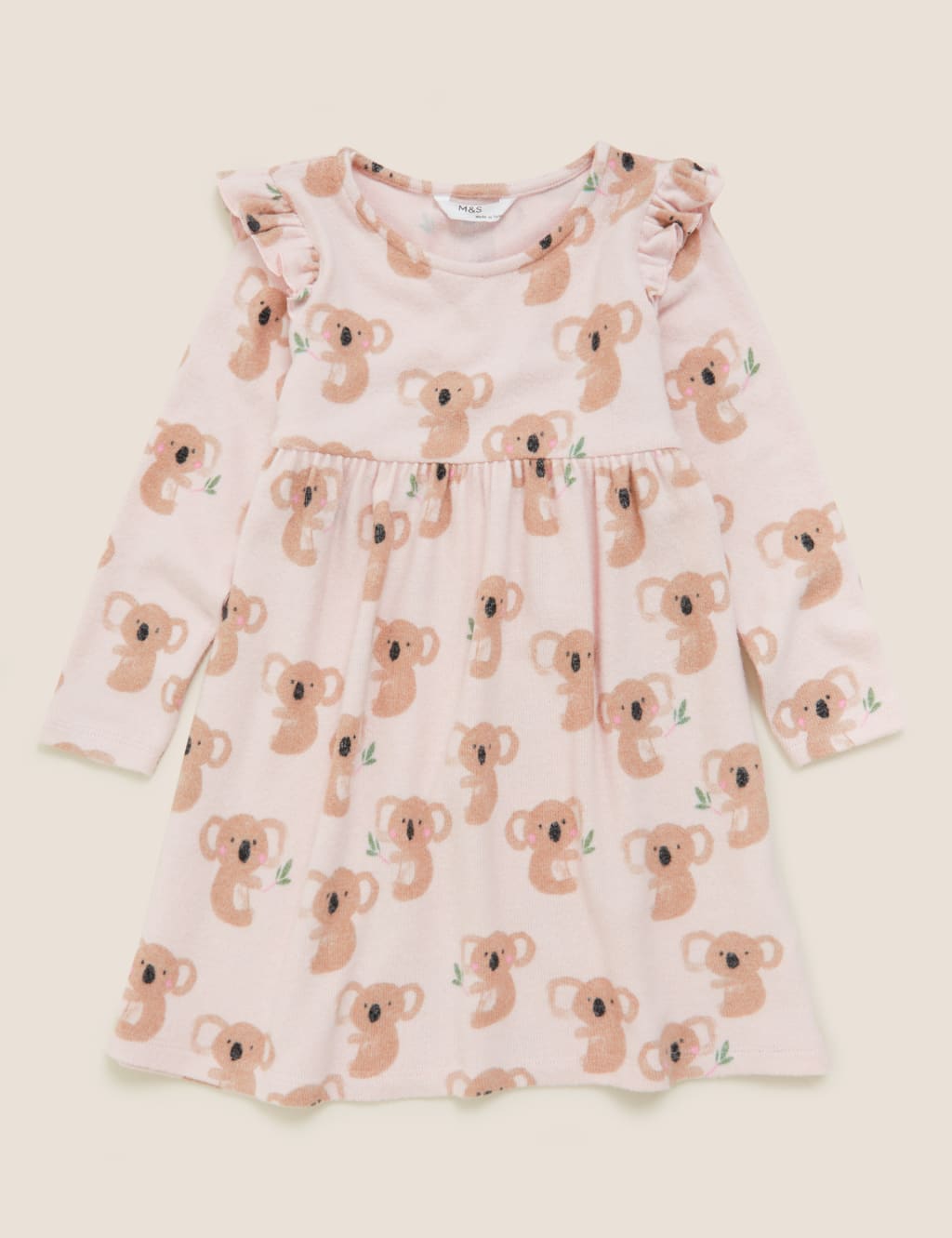 Koala Print Cosy Dress (2-7 Yrs) 1 of 1