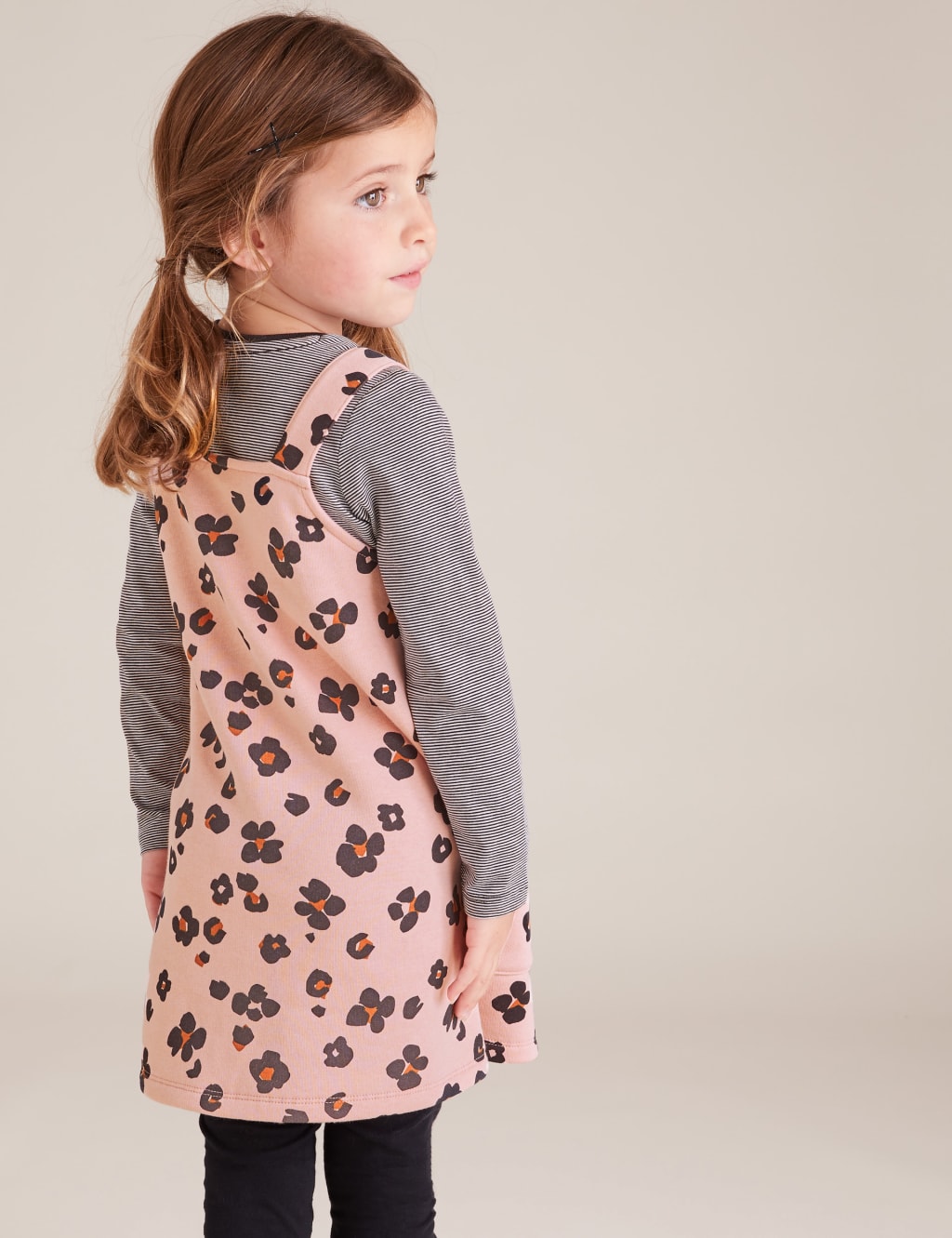 2 Piece Cotton Leopard Print Pinafore 4 of 4