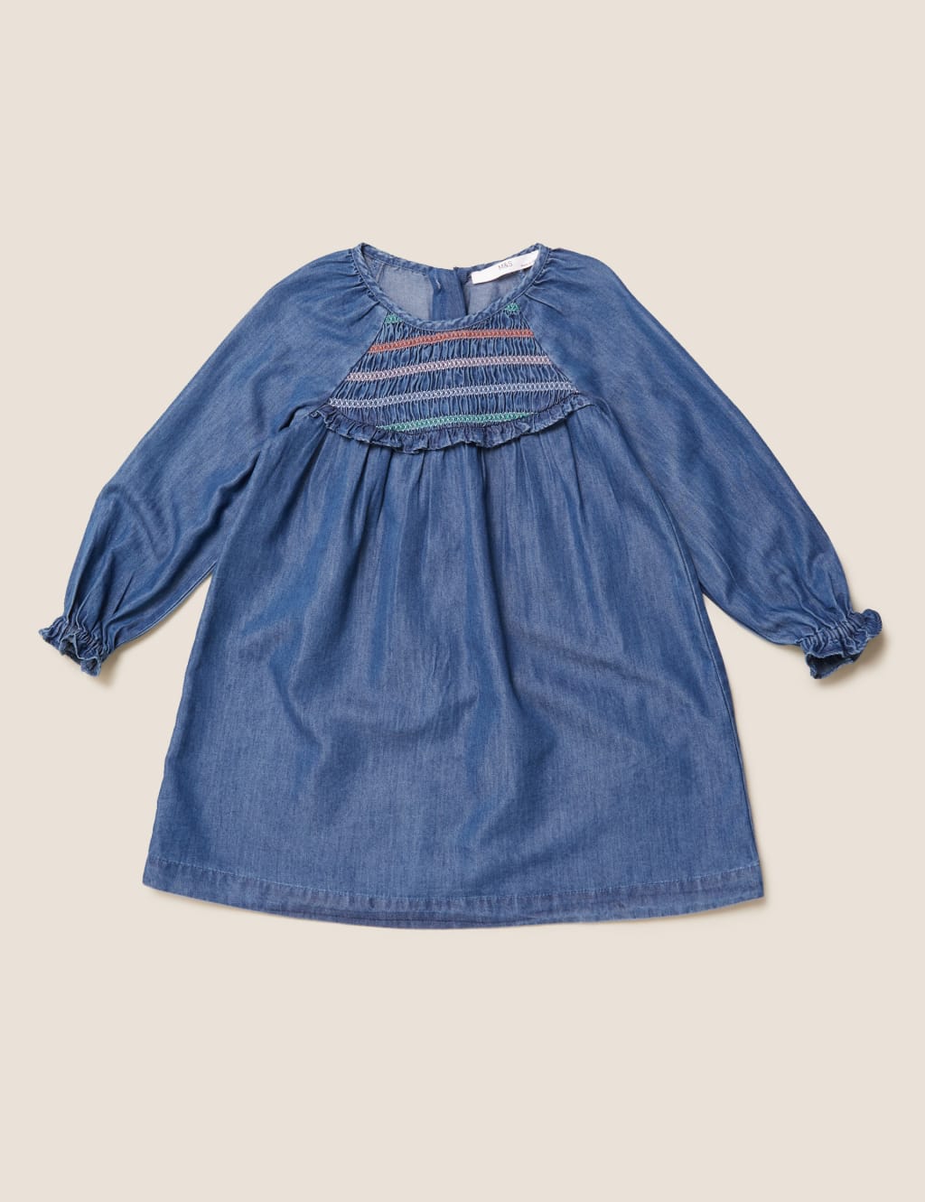 Denim Smocked Dress 2 of 4