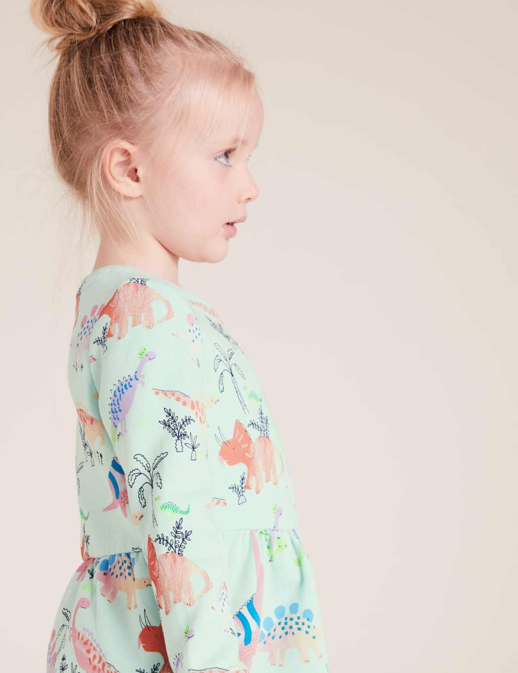 Cotton Dinosaur Print Dress (2-7 Yrs) 3 of 4